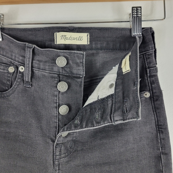 Madewell Cali Demi Boot Button Fly High Waist Cropped Boot Cut Jeans Bellspring - Picture 7 of 15